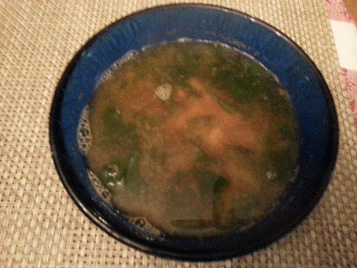 Spinach and Shrimp Miso Soup