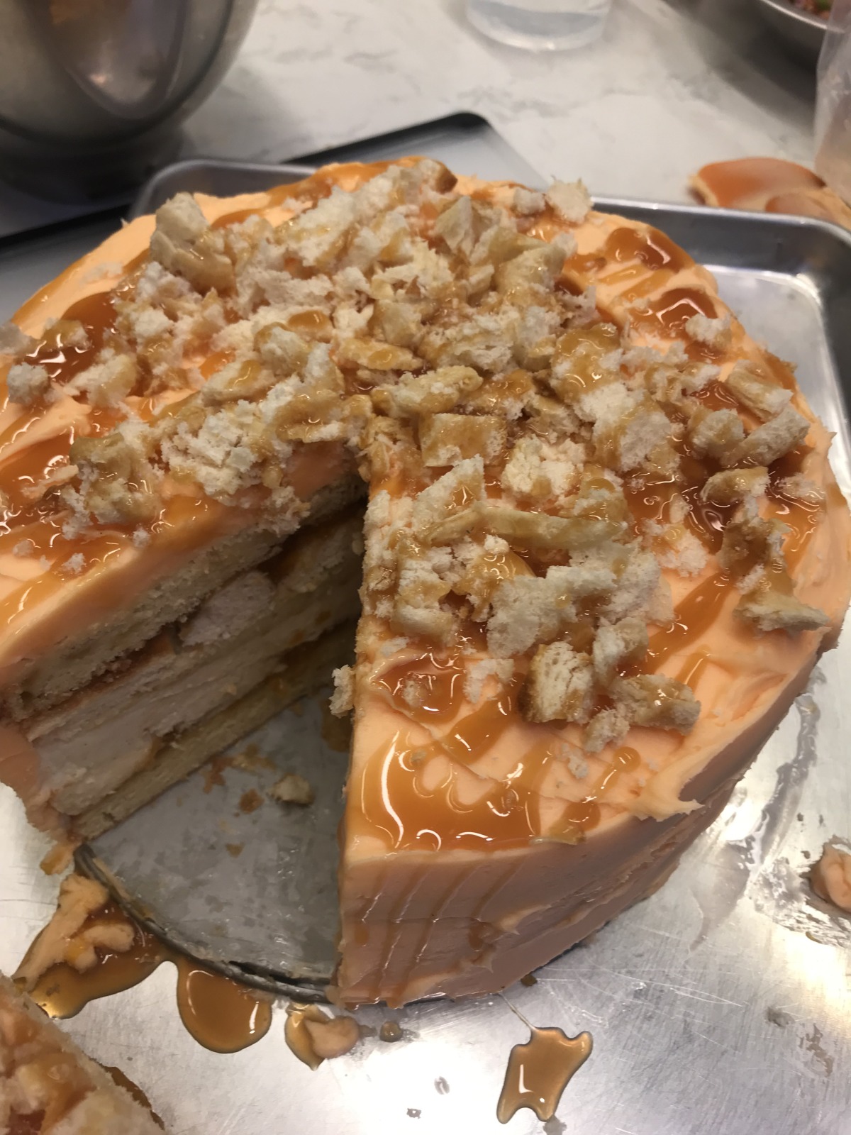 Caramel &amp; Cobbler Ice Cream Cake
