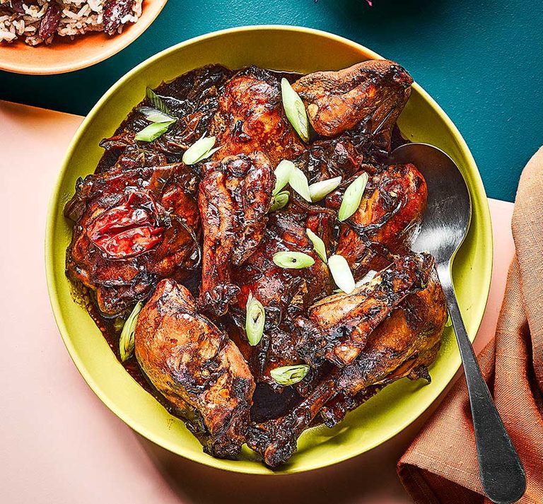 Easy oven-cooked Jamaican brown stew chicken